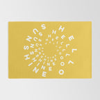 Hello Sunshine #positivity #typography Rug Gallery Image 2