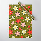 Poinsettia Pattern Wrapping Paper Gallery Image 1