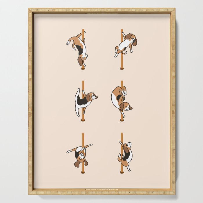 Beagle Pole Dancing Club Serving Tray Gallery Image 1