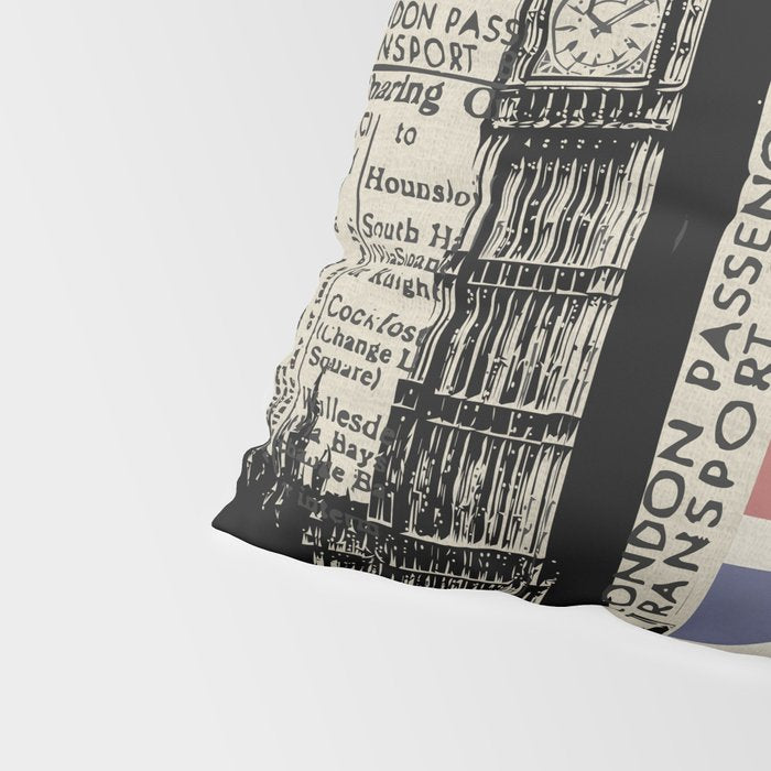 London Great Britain Big Ben Flag Collage Pillow Sham Gallery Image 4