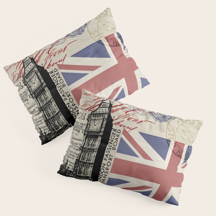 London Great Britain Big Ben Flag Collage Pillow Sham Gallery Image 3