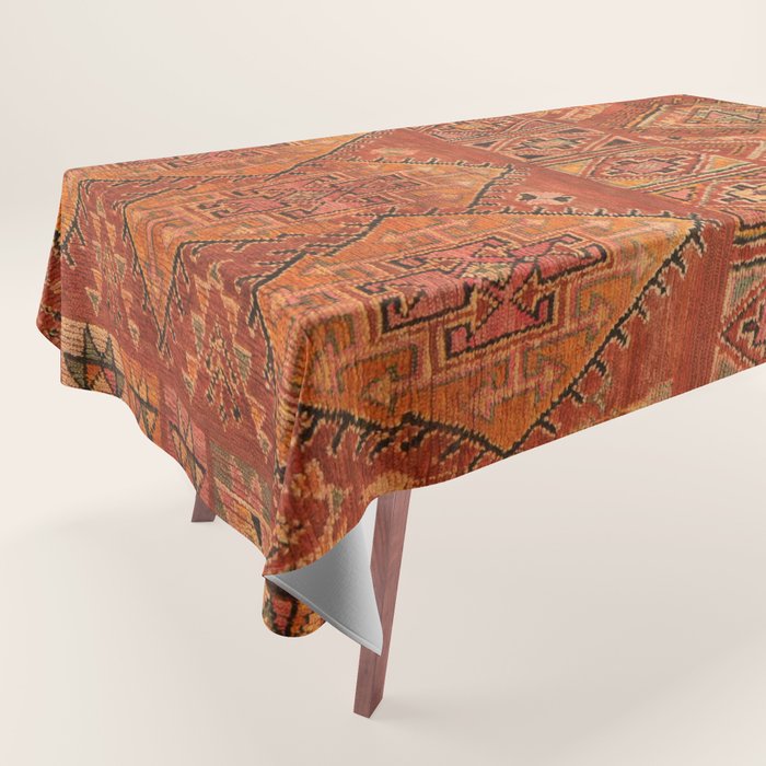 Traditional Vintage Heritage Moroccan Carpet  Tablecloth Gallery Image 1