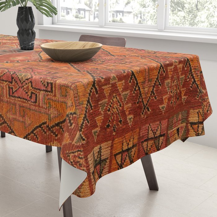 Traditional Vintage Heritage Moroccan Carpet  Tablecloth Gallery Image 3