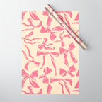 Pink bow pattern Wrapping Paper Gallery Image 1