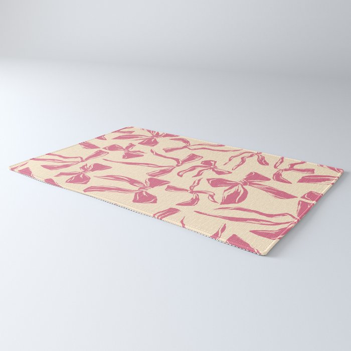 Pink bow pattern Rug Gallery Image 3