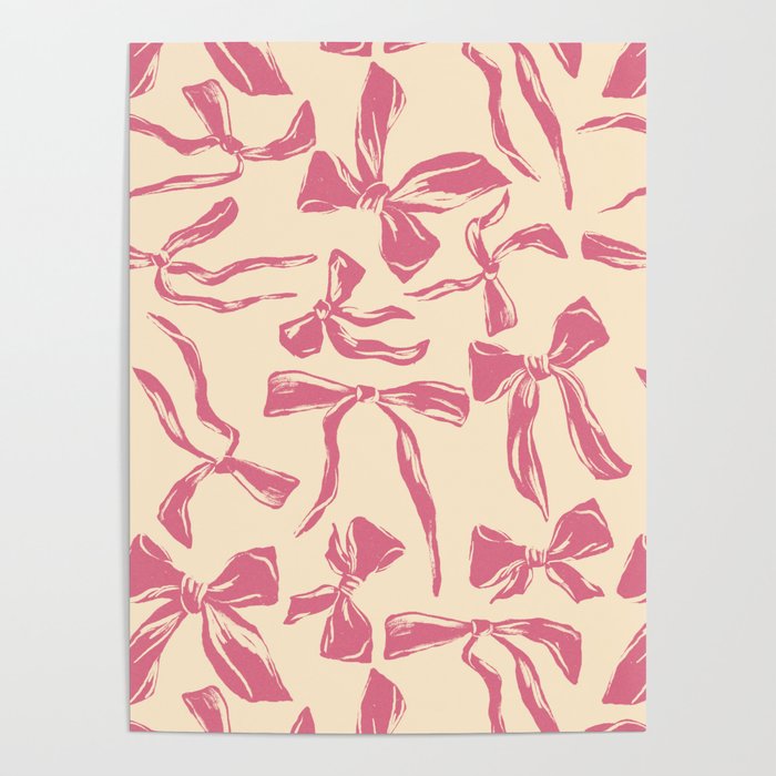 Pink bow pattern Poster Gallery Image 4