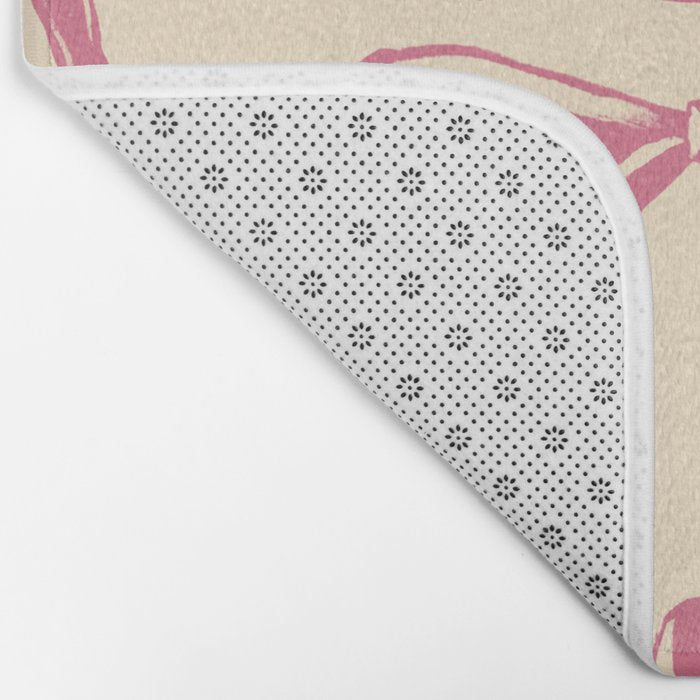 Pink bow pattern Bath Mat Gallery Image 2
