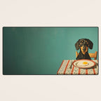 Dachshund Waiting For Breakfast Desk Mat Gallery Image 3