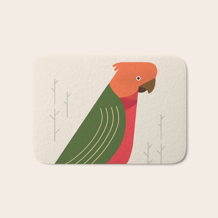 Australian King Parrot, Bird of Australia Bath Mat Gallery Image 1