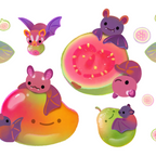  Fruit and bat - pastel Coffee Mug Gallery Image 2