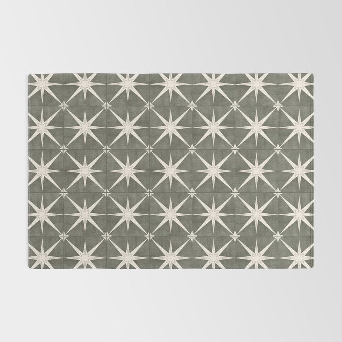 arlo star tile - olive Rug Gallery Image 2