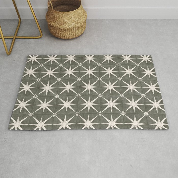arlo star tile - olive Rug Gallery Image 1