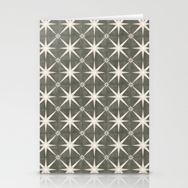 arlo star tile - olive Stationery Card Gallery Image 1