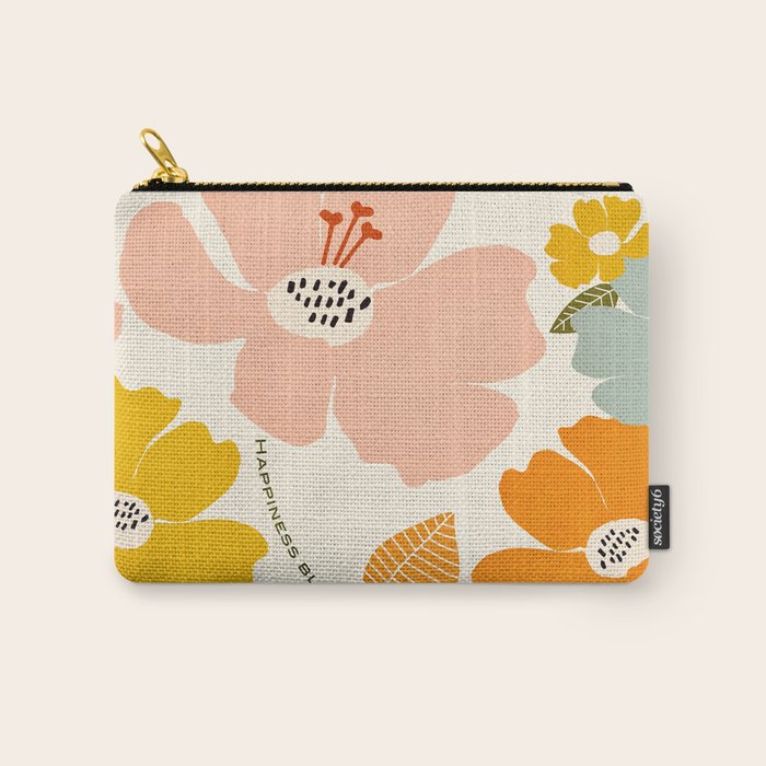 Happiness blooms Carry All Pouch Gallery Image 1
