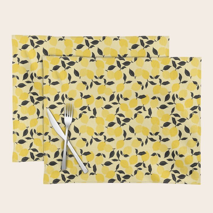 Seamless Citrus Pattern / Lemons Placemat Gallery Image 1