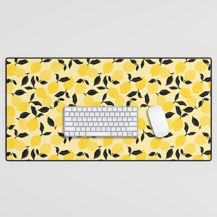 Seamless Citrus Pattern / Lemons Desk Mat Gallery Image 1
