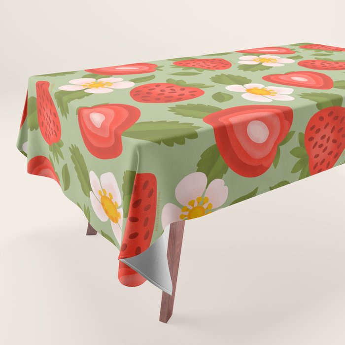 Strawberry Pattern - Amalfi Coast Cocktails Tablecloth Gallery Image 1