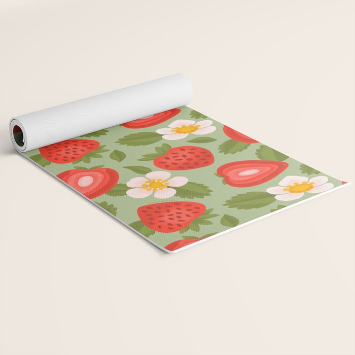 Strawberry Pattern - Amalfi Coast Cocktails Yoga Mat Gallery Image 2