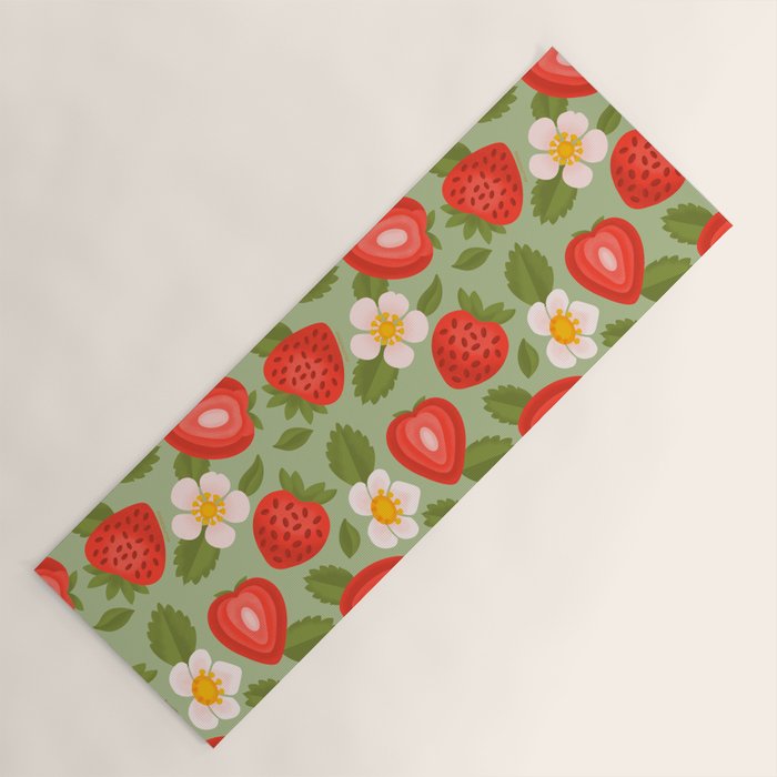 Strawberry Pattern - Amalfi Coast Cocktails Yoga Mat Gallery Image 1