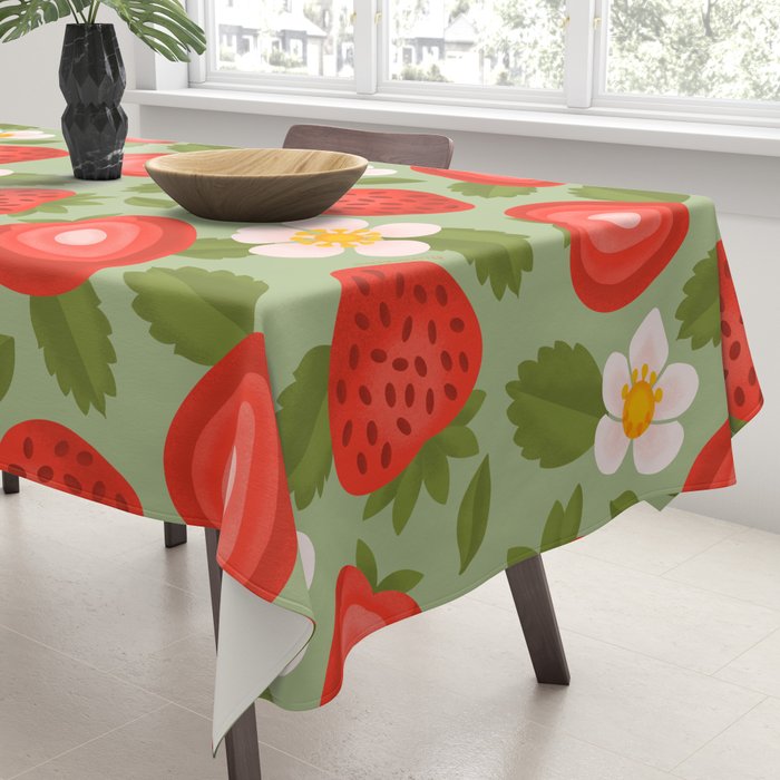 Strawberry Pattern - Amalfi Coast Cocktails Tablecloth Gallery Image 3