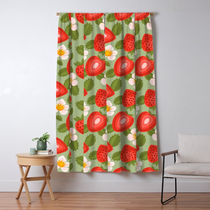Strawberry Pattern - Amalfi Coast Cocktails Window Curtain Gallery Image 5