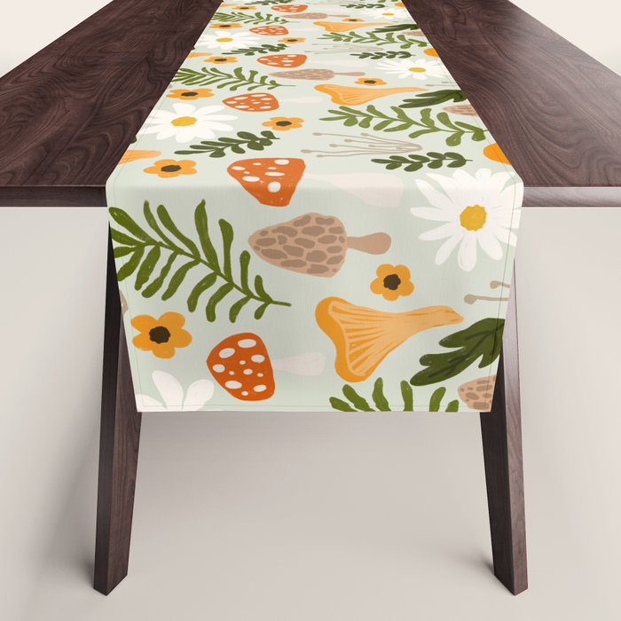 Woodland Mushroom Pattern Table Runner Gallery Image 1