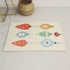 Mid Century Modern Christmas Baubles Rug Gallery Image 1