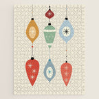 Mid Century Modern Christmas Baubles Jigsaw Puzzle Gallery Image 1