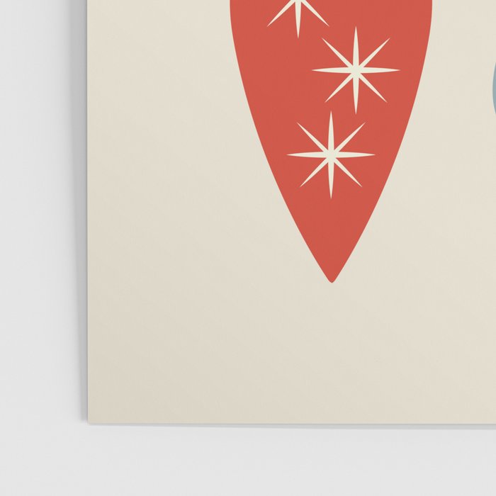 Mid Century Modern Christmas Baubles Poster Gallery Image 3