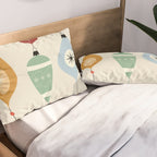 Mid Century Modern Christmas Baubles Pillow Sham Gallery Image 2