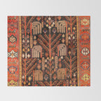 Bakhtiari Antique Persian Rug Print Throw Blanket Gallery Image 2