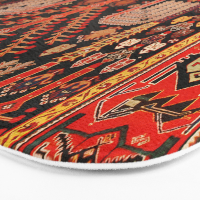 Bakhtiari Antique Persian Rug Print Bath Mat Gallery Image 3