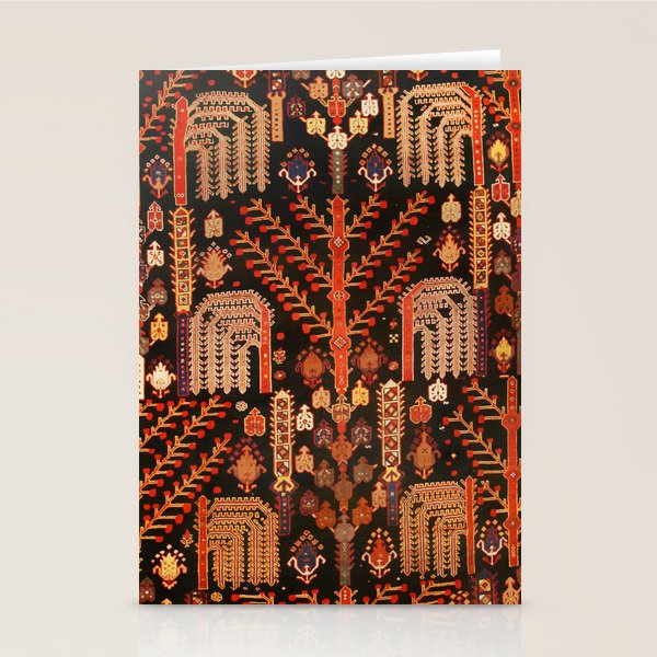 Bakhtiari Antique Persian Rug Print Stationery Card Gallery Image 1