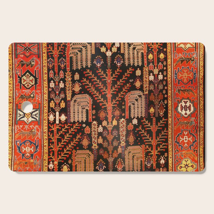 Bakhtiari Antique Persian Rug Print Cutting Board Gallery Image 1