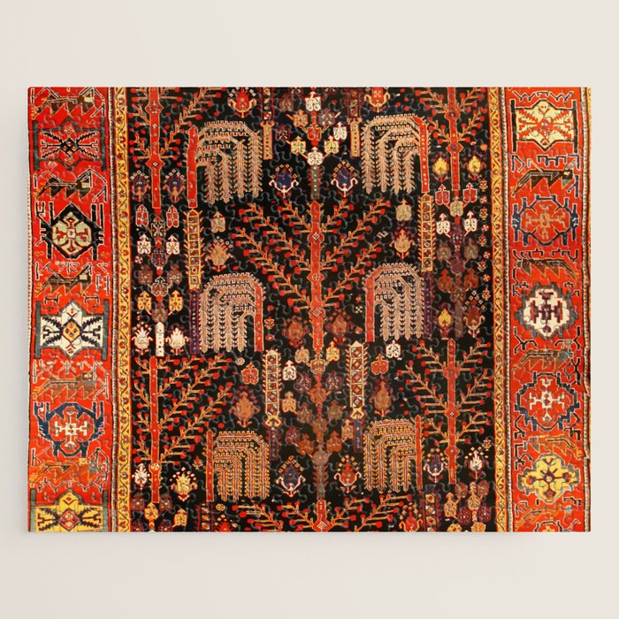 Bakhtiari Antique Persian Rug Print Jigsaw Puzzle Gallery Image 1
