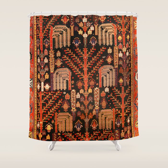 Bakhtiari Antique Persian Rug Print Shower Curtain Gallery Image 1