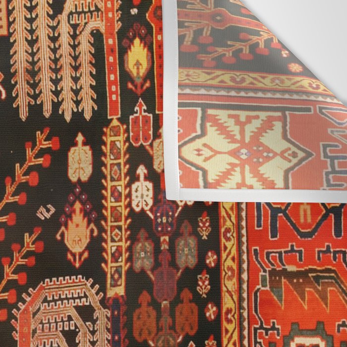 Bakhtiari Antique Persian Rug Print Wall Tapestry Gallery Image 3