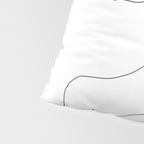 Minimal Line Art Woman with Flowers IV Pillow Sham Gallery Image 4