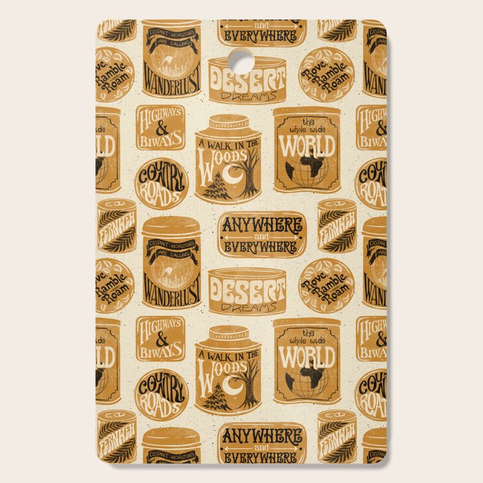 Vagabondâs Cupboard - gold, black, and cream  Cutting Board Gallery Image 1