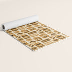 Vagabondâs Cupboard - gold, black, and cream  Yoga Mat Gallery Image 2