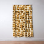Vagabondâs Cupboard - gold, black, and cream  Window Curtain Gallery Image 3