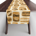 Vagabondâs Cupboard - gold, black, and cream  Table Runner Gallery Image 1