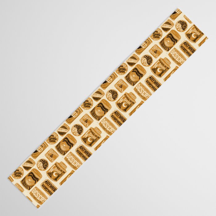 Vagabondâs Cupboard - gold, black, and cream  Table Runner Gallery Image 3