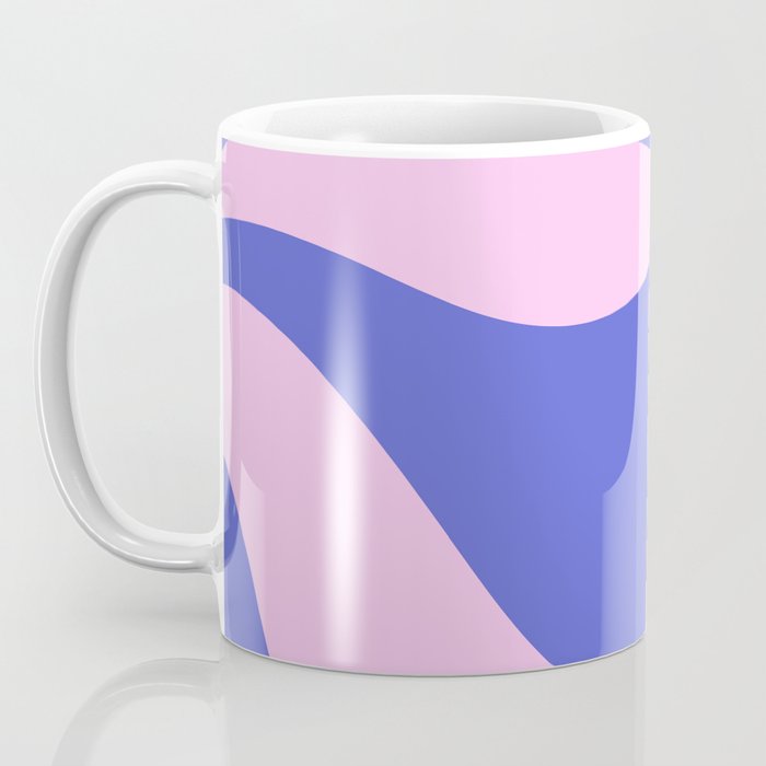 Wavy Land - Pink and Blue Coffee Mug Gallery Image 3