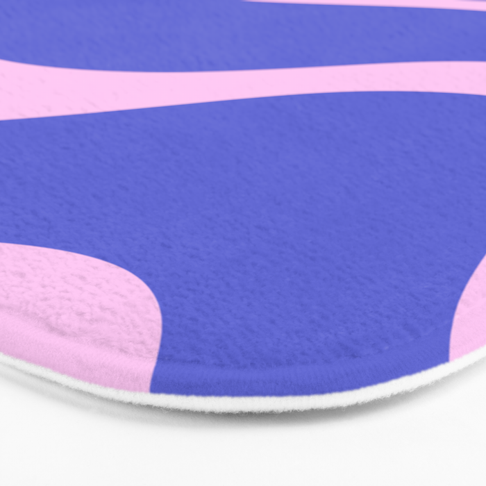 Wavy Land - Pink and Blue Bath Mat Gallery Image 3