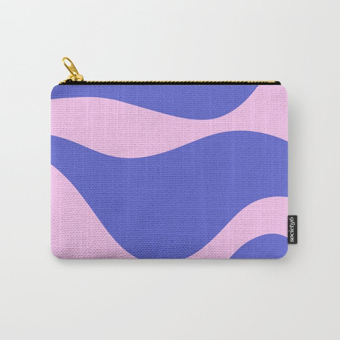 Wavy Land - Pink and Blue Carry All Pouch Gallery Image 1