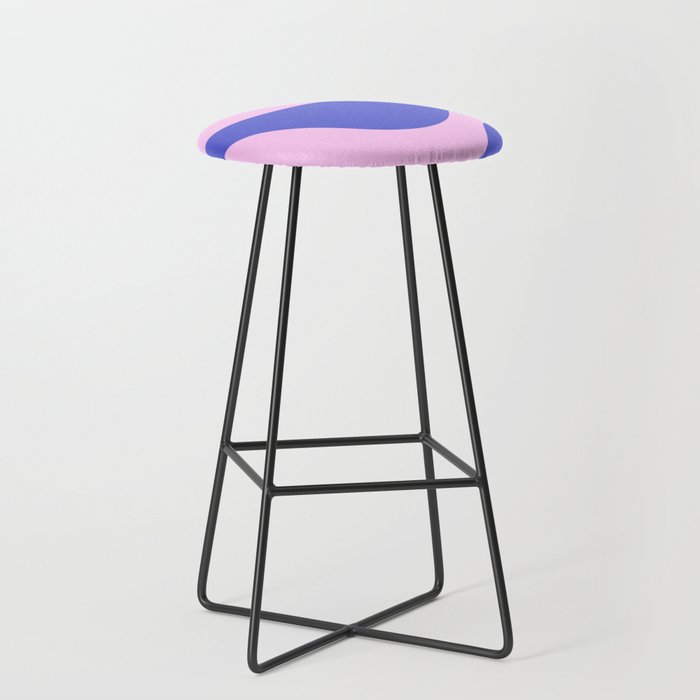 Wavy Land - Pink and Blue Stool Gallery Image 1