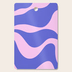 Wavy Land - Pink and Blue Cutting Board Gallery Image 1