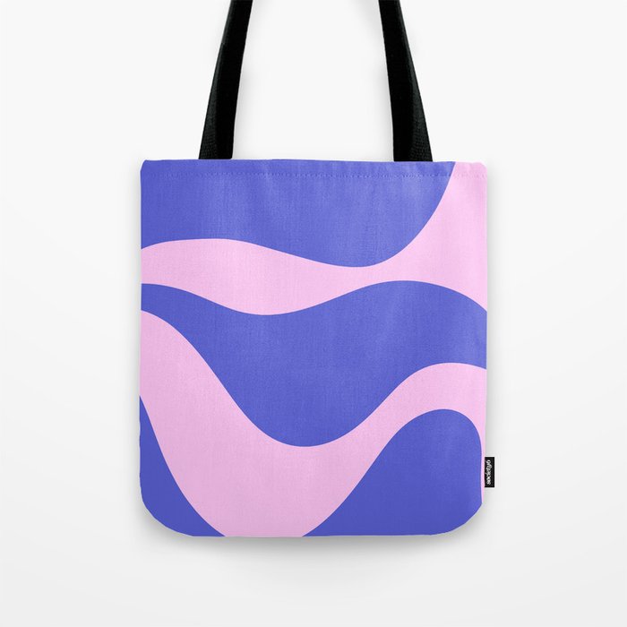 Wavy Land - Pink and Blue Tote Bag Gallery Image 1