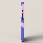 Wavy Land - Pink and Blue iPhone Case Gallery Image 2